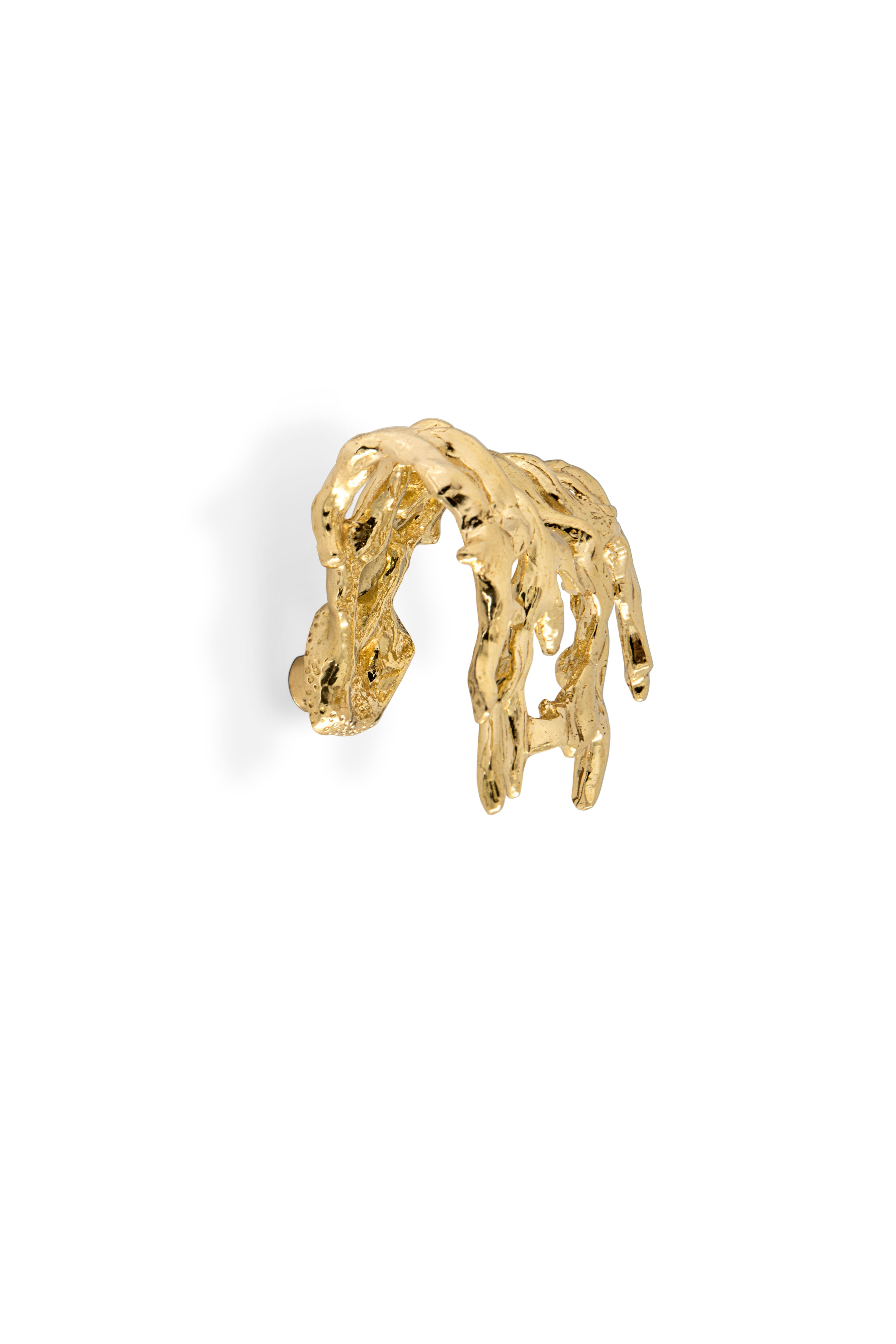 Portuguese Toile Drawer Handle - Handcrafted Polished Brass - PullCast For Sale