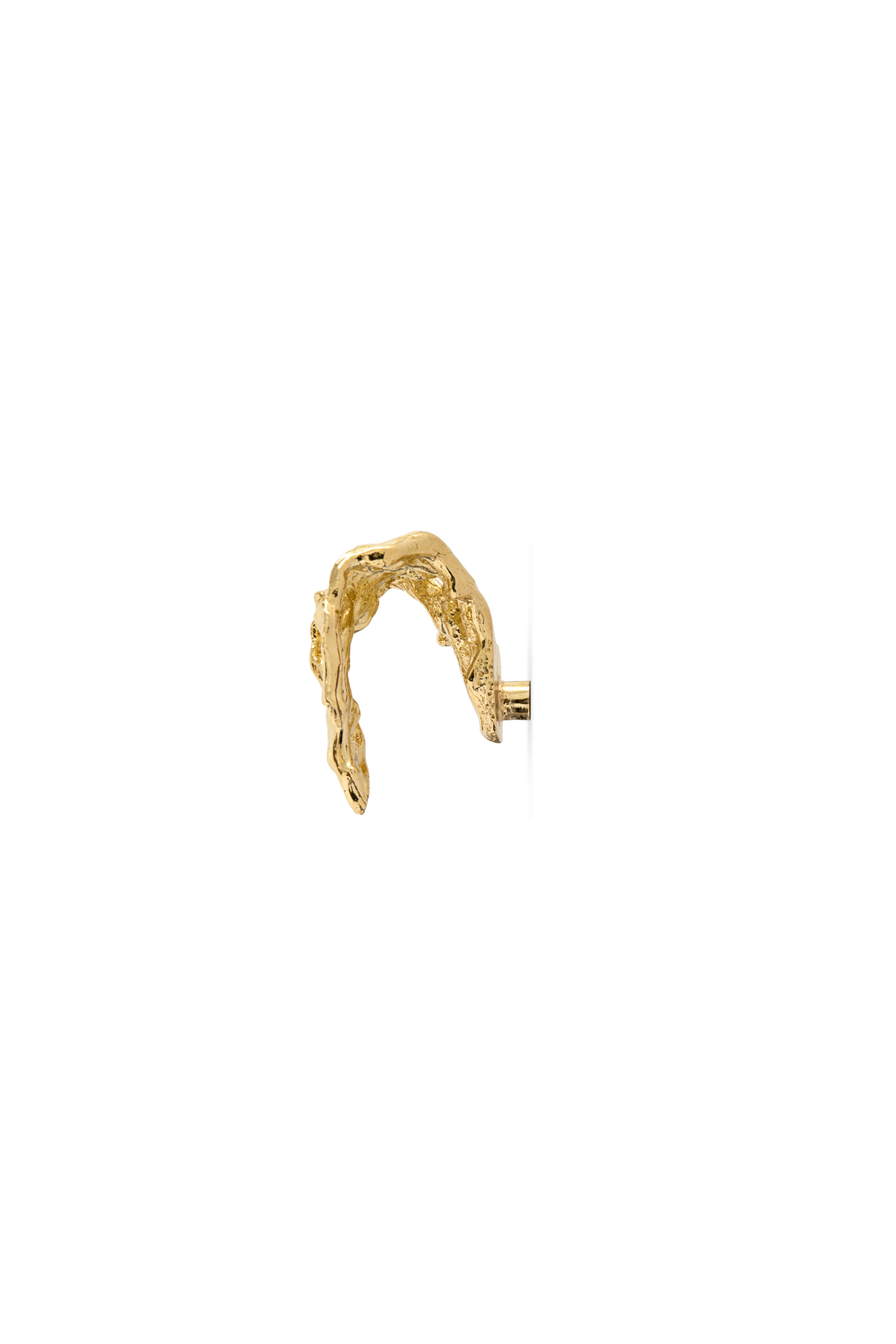 Toile Drawer Handle - Handcrafted Polished Brass - PullCast In New Condition For Sale In Rio Tinto, PT