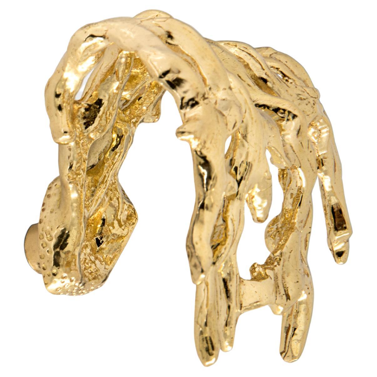 Toile Drawer Handle - Handcrafted Polished Brass - PullCast