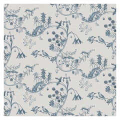 Toile Mercia Vines Wallpaper Botanical in Indigo