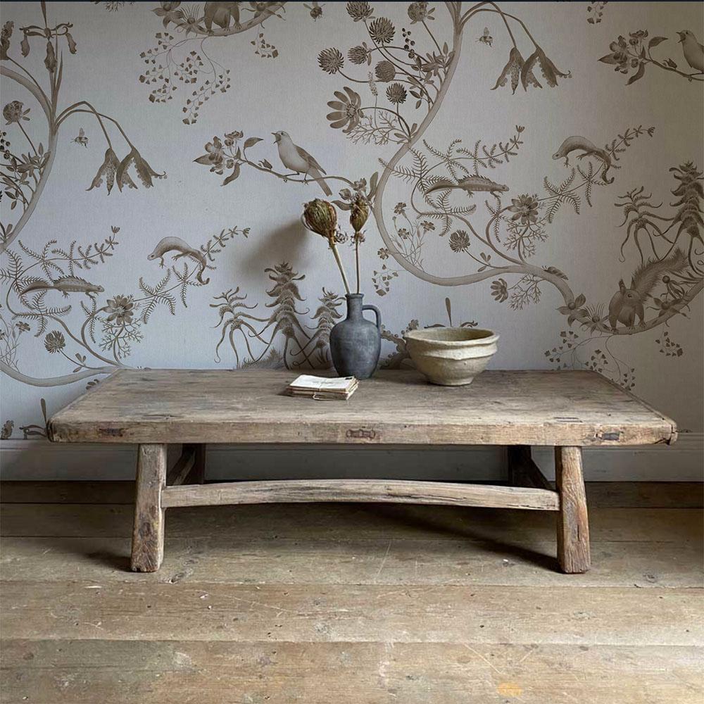Collection: Toile Mercia Vines
Product Code: 28J
Colourways: Sepia
Roll dimensions: 70cm x 10m (27.6in x 10.9yards)
Area: 7sq.m (8.4 sq.yards)
Horizontal repeat: 70cm (27.6in)
Vertical repeat: 70cm (27.6in)
Pattern repeat: Three-Quarter
