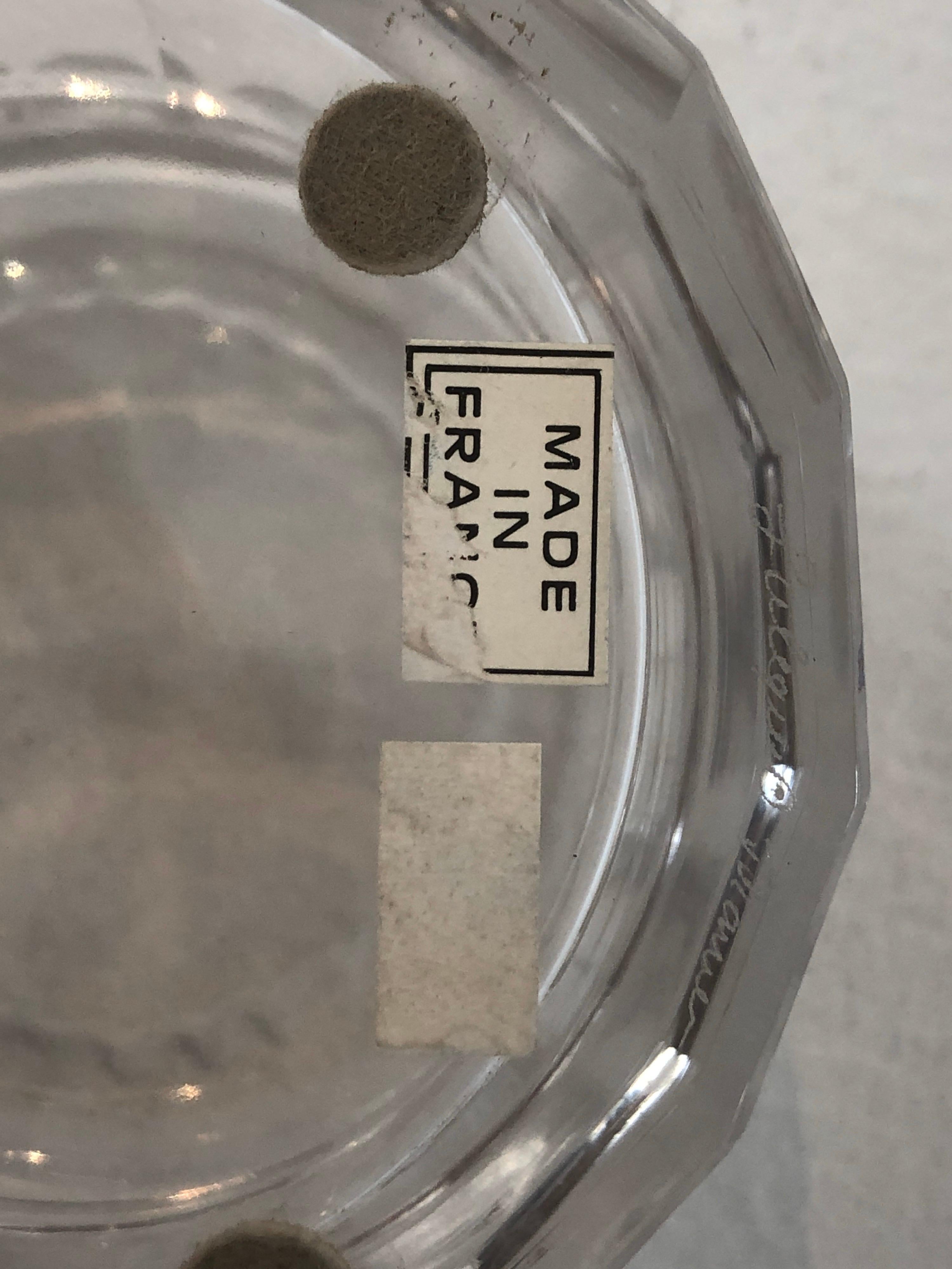 Toilet Garniture Set of Lalique Clear and Frosted Glass Sparrow, circa 1970 3