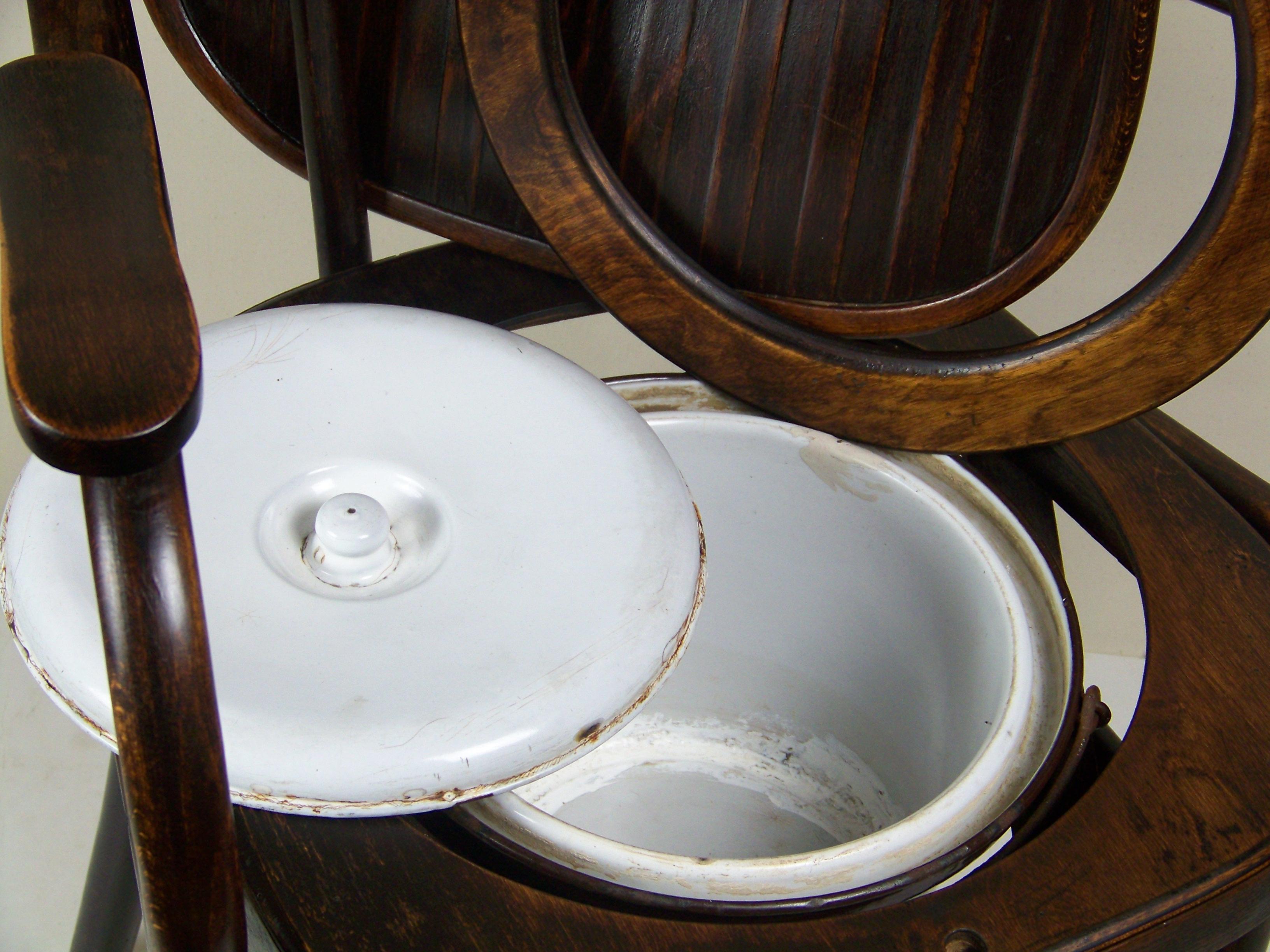 Belle Époque Toilet Seat by Fischel, circa 1900 For Sale