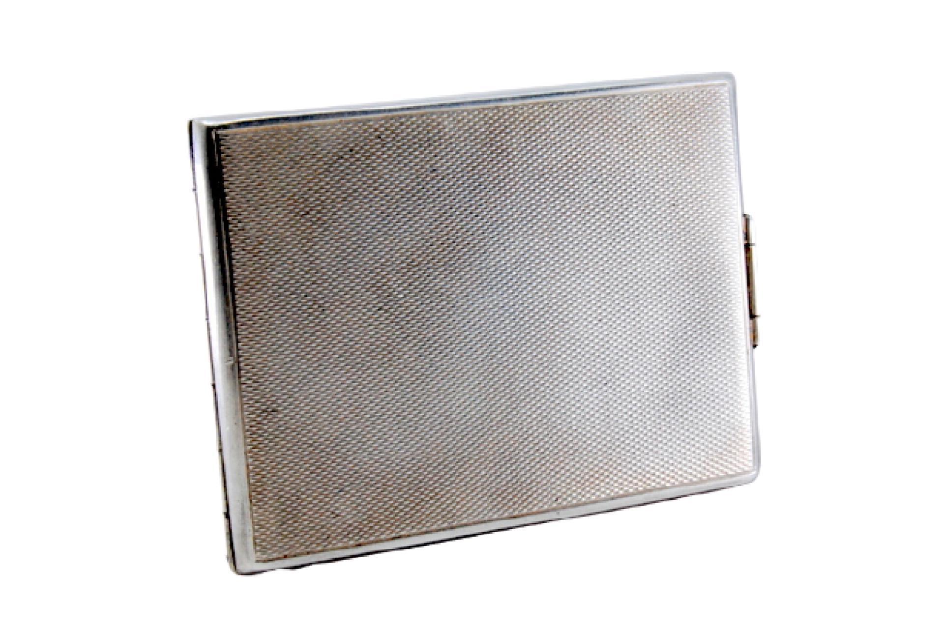 Description: Guilloche silver toiletry box with mirror inside. Metal: Silver. Origin: English. Brand: Birmingham. Weight: 102.68 grams. Dimensions: 7.5x0.8cm. Content: 925/1000. Assay Mark: Yes, 1902 by Crisford & Norris. Additional information: