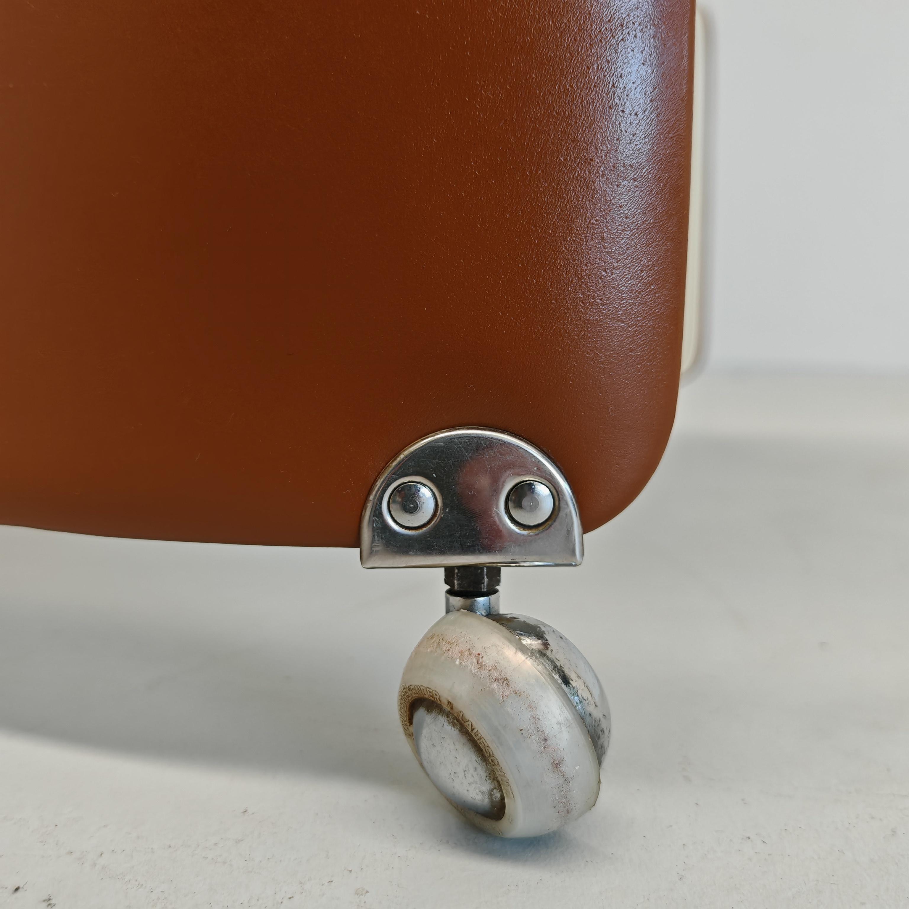 Toillette with armchair Dilly Dally  brown  70s by Luigi Massoni for Frau For Sale 4