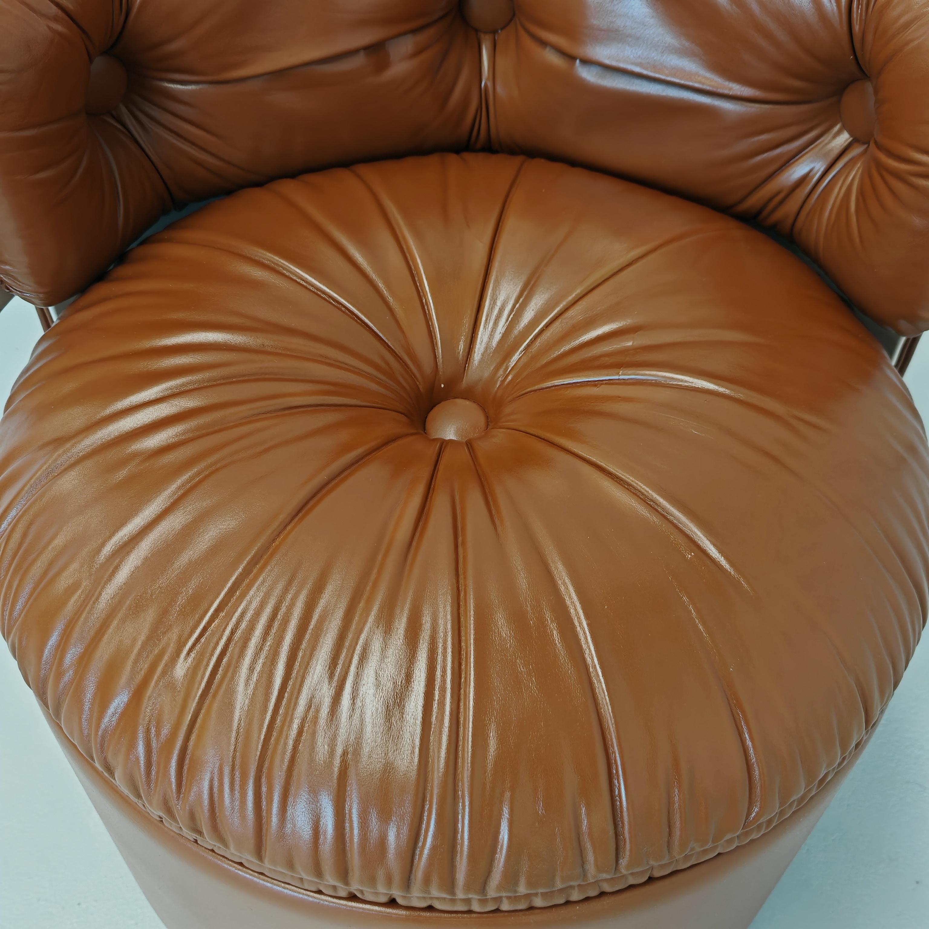 Toillette with armchair Dilly Dally  brown  70s by Luigi Massoni for Frau For Sale 5