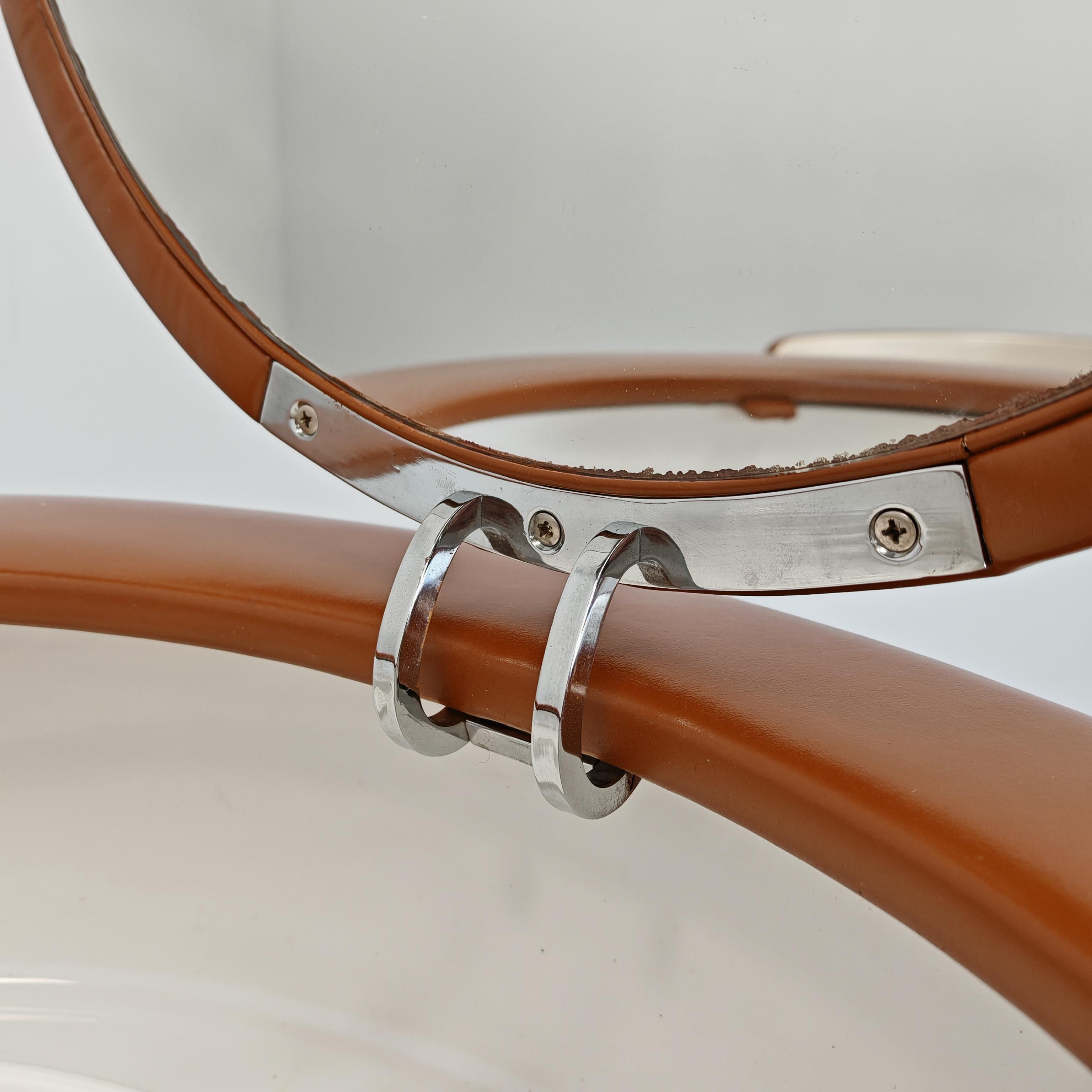 Mid-Century Modern Toillette with armchair Dilly Dally  brown  70s by Luigi Massoni for Frau For Sale