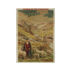1903 Original Reiseplakat Pyrenäen cirque de Gavarnie Chemin de fer d'Orléans