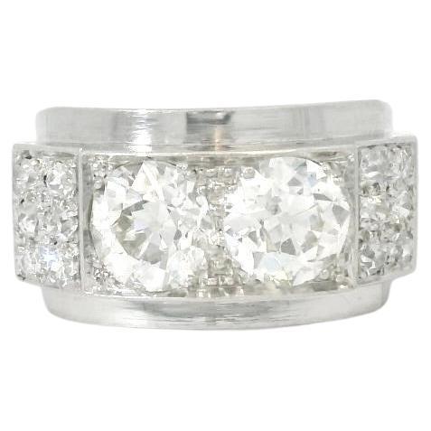 Toi&Moi Anillo de diamantes de 2 quilates en venta