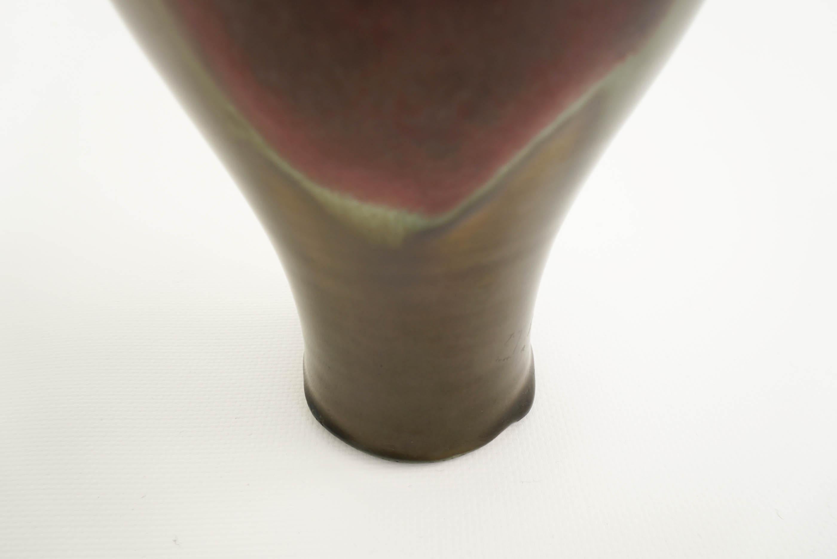 Toini Muona, Arabia, Attributed Glazed Ceramic Vase, Finland, circa Late 1940 In Good Condition For Sale In Morbio Inferiore, CH