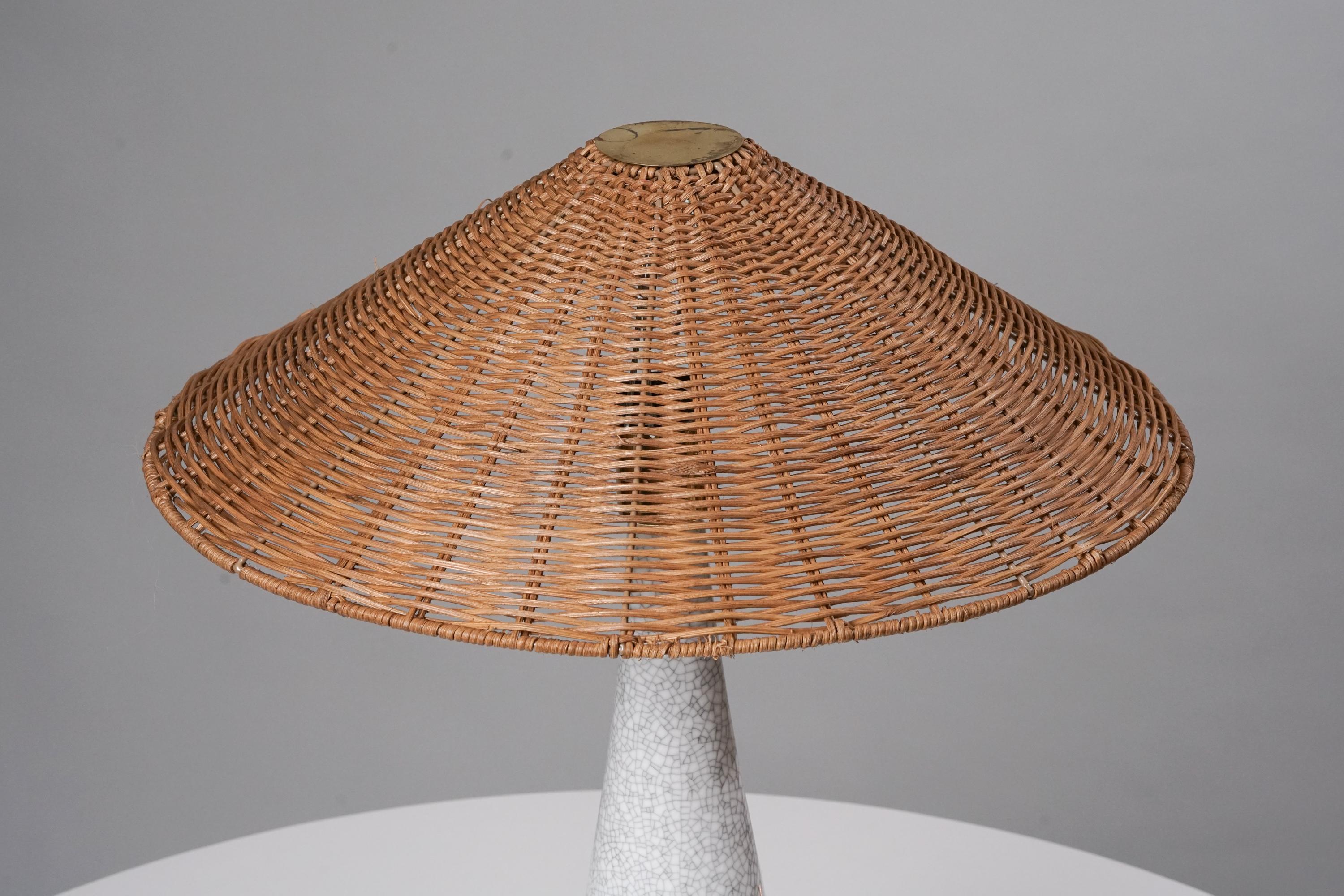 Scandinave moderne Lampe de table en céramique émaillée Toini Muona, Arabia, années 1950 en vente