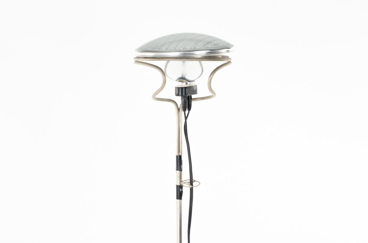 Metal Toio floor lamp by Achille and Pier Giacomo Castiglioni for Flos, 1962 For Sale