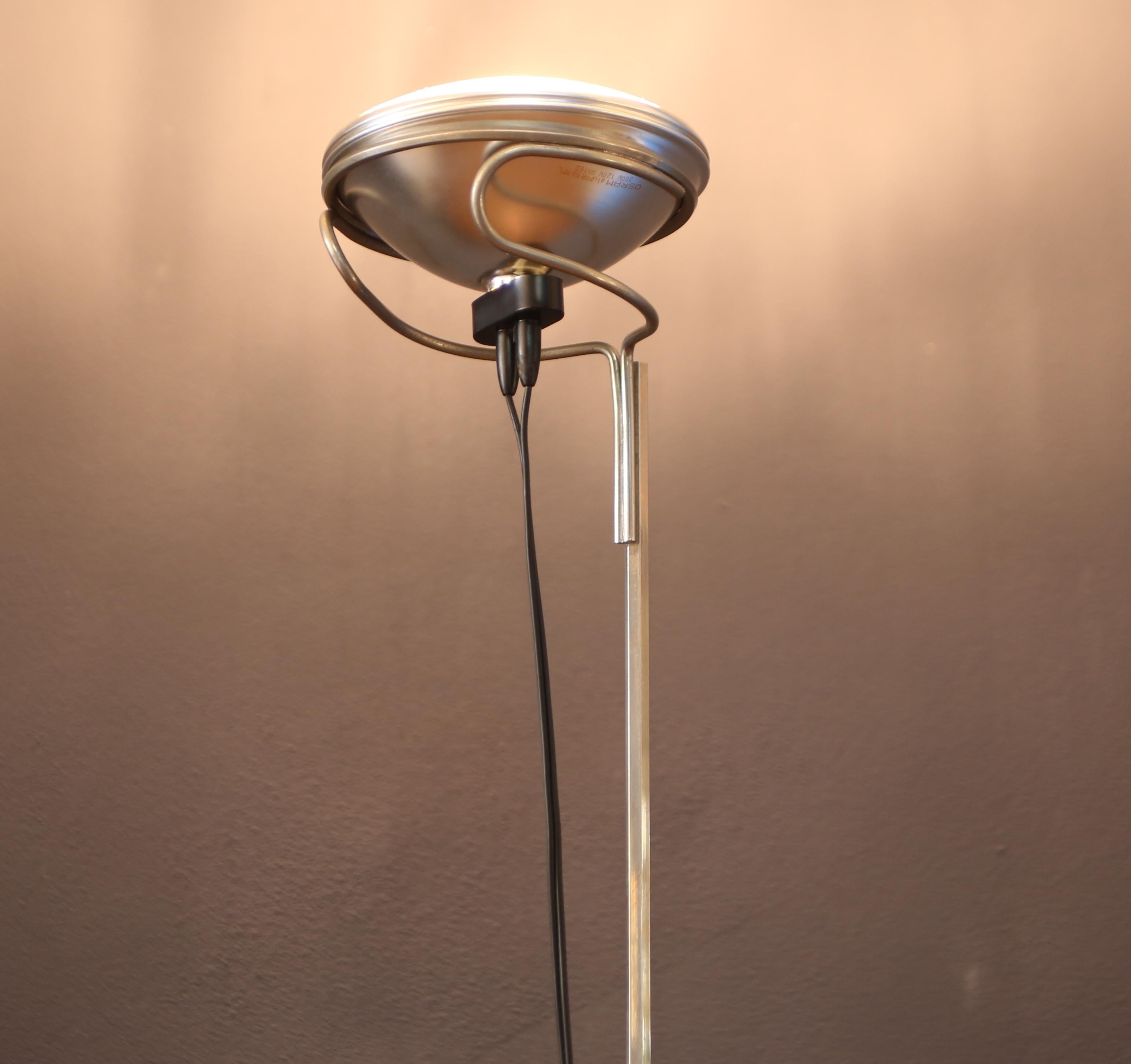 Industrial Toio Floor Lamp in Red by Achille & Pier Giacomo Castiglioni for Flos For Sale