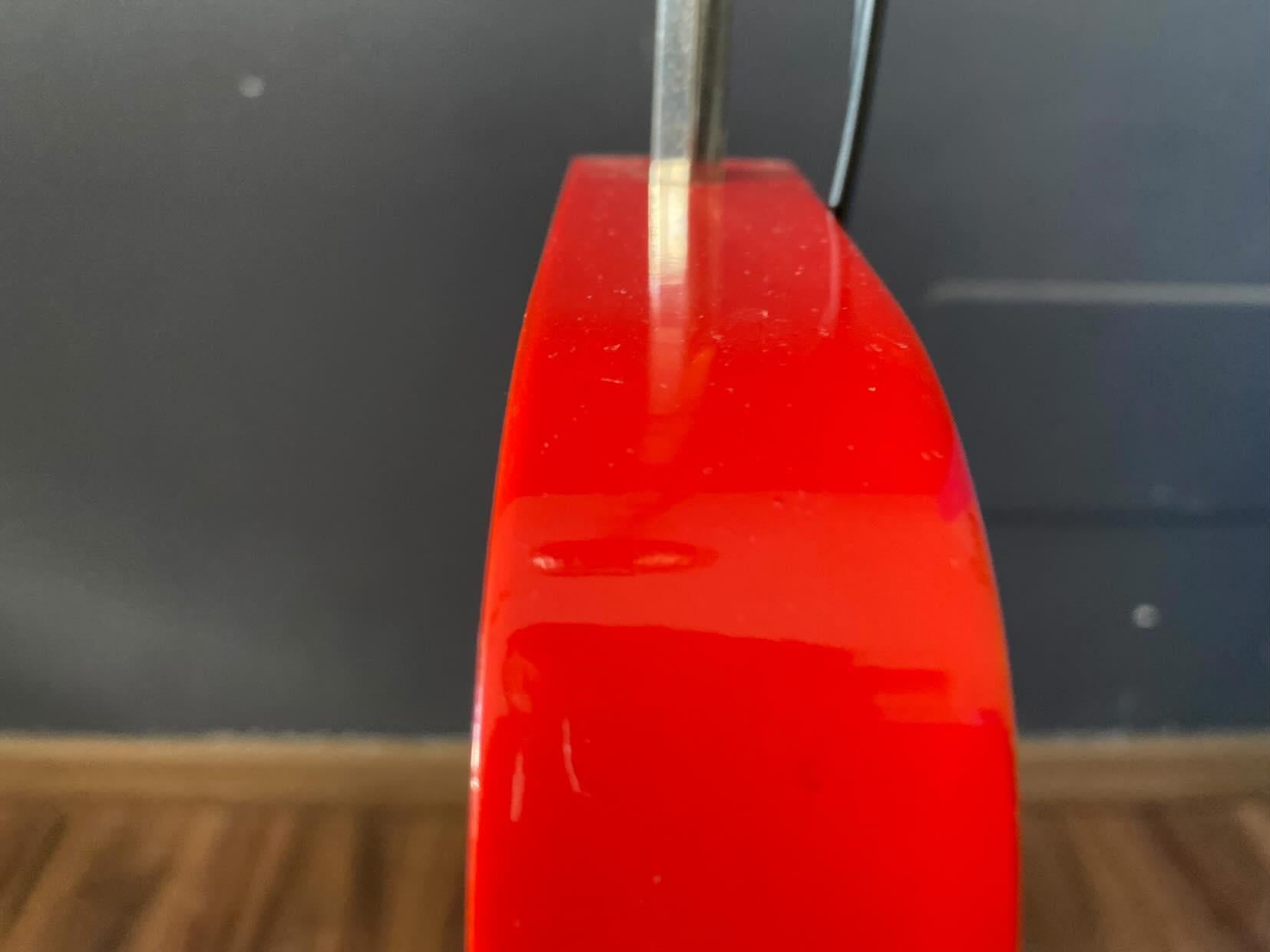 Late 20th Century Toio Floor Lamp in Red by Achille & Pier Giacomo Castiglioni for Flos For Sale
