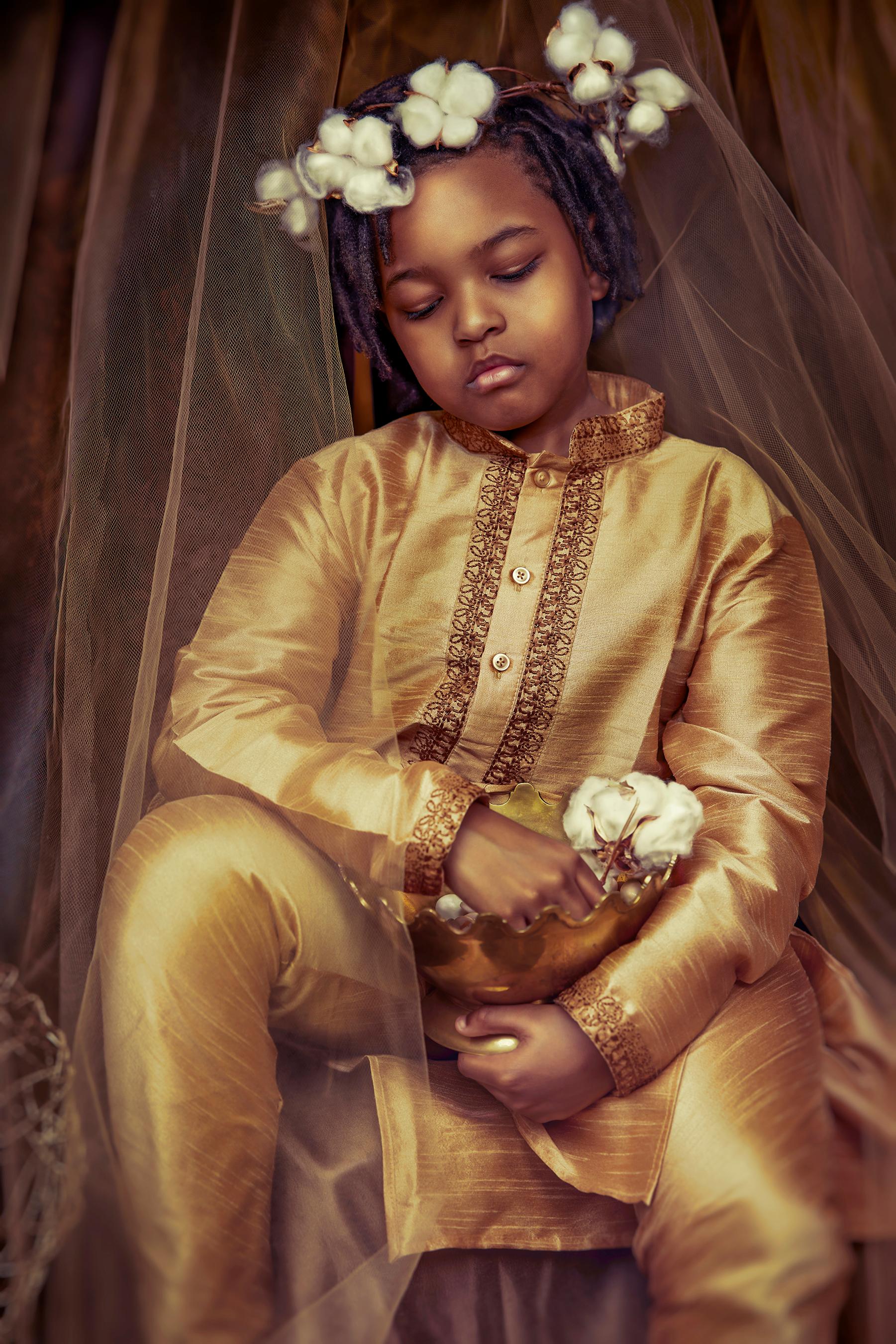 Tokie Rome-Taylor Color Photograph - "Heavy Is The Head That Wears The Crown" - contemporary portrait, Kehinde Wiley
