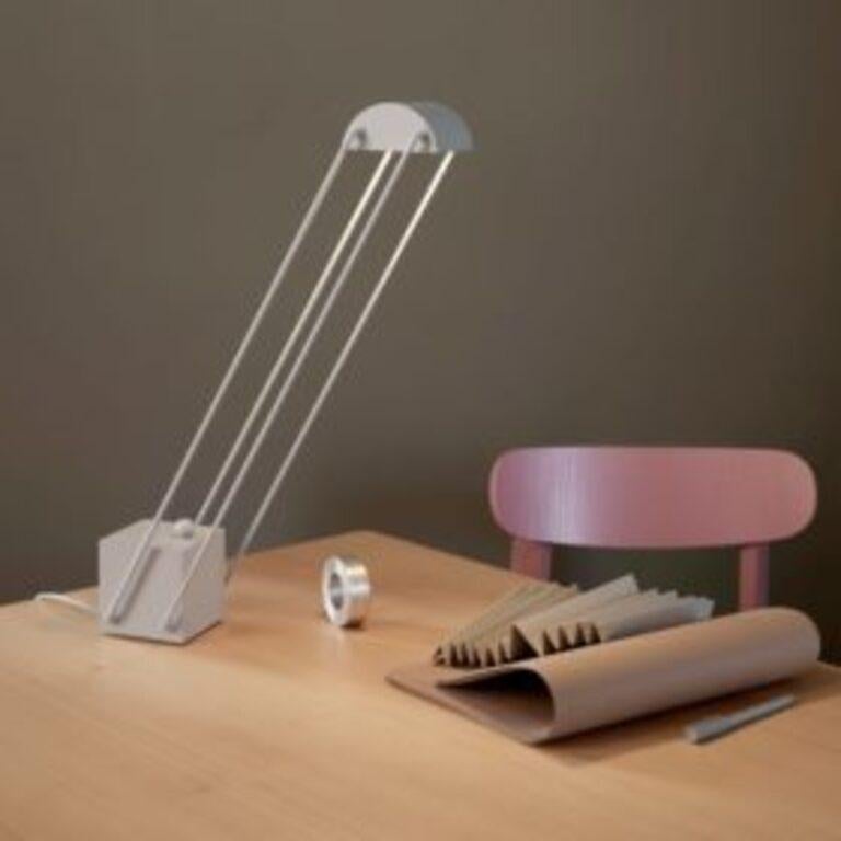 Modern Tokio Desk Lamp in White by Shigeaki Asahara For Sale