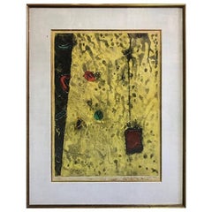 Tokio Miyashita Large Limited Edition Signed Abstract Japanese Print