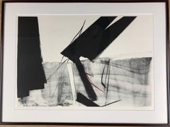 Attraverso i secoli  di Toko Shinoda, litografia calligrafica firmata in bianco e nero