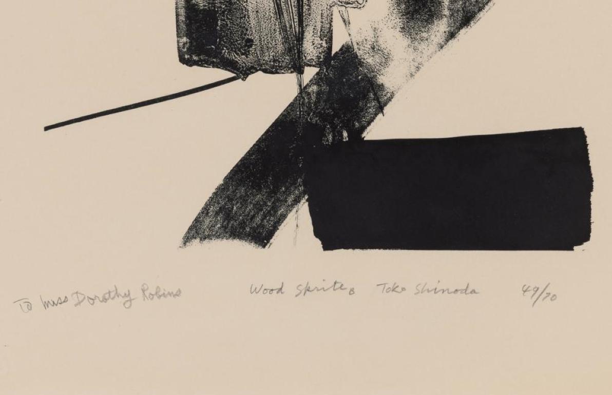 Holz Sprit B (1970) . Lithografie. Limitierte Auflage von 70 Exemplaren von Toko Shinoda im Angebot 2