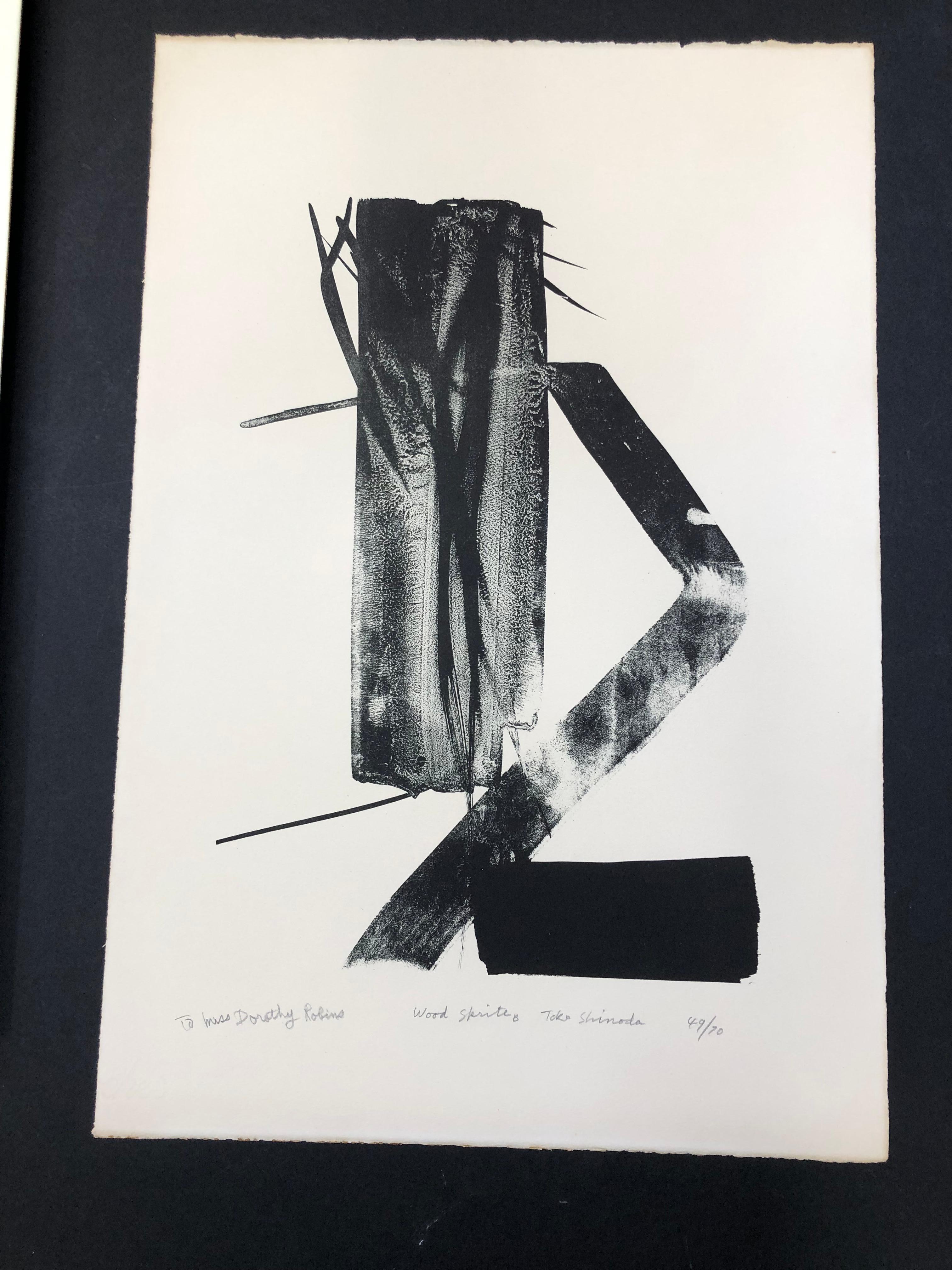 Holz Sprit B (1970) . Lithografie. Limitierte Auflage von 70 Exemplaren von Toko Shinoda im Angebot 3