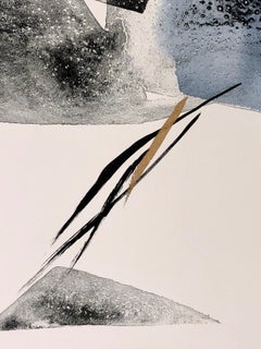 Zenith, Japanese, limited edition lithograph, black, blue, white, signed, titled