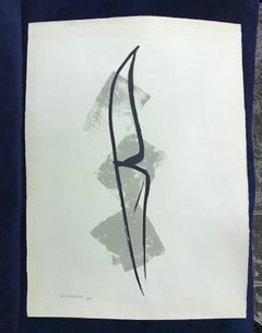 Toko Shinoda Signed Large Limited Edition Japanese Lithograph Print Moon, 1965