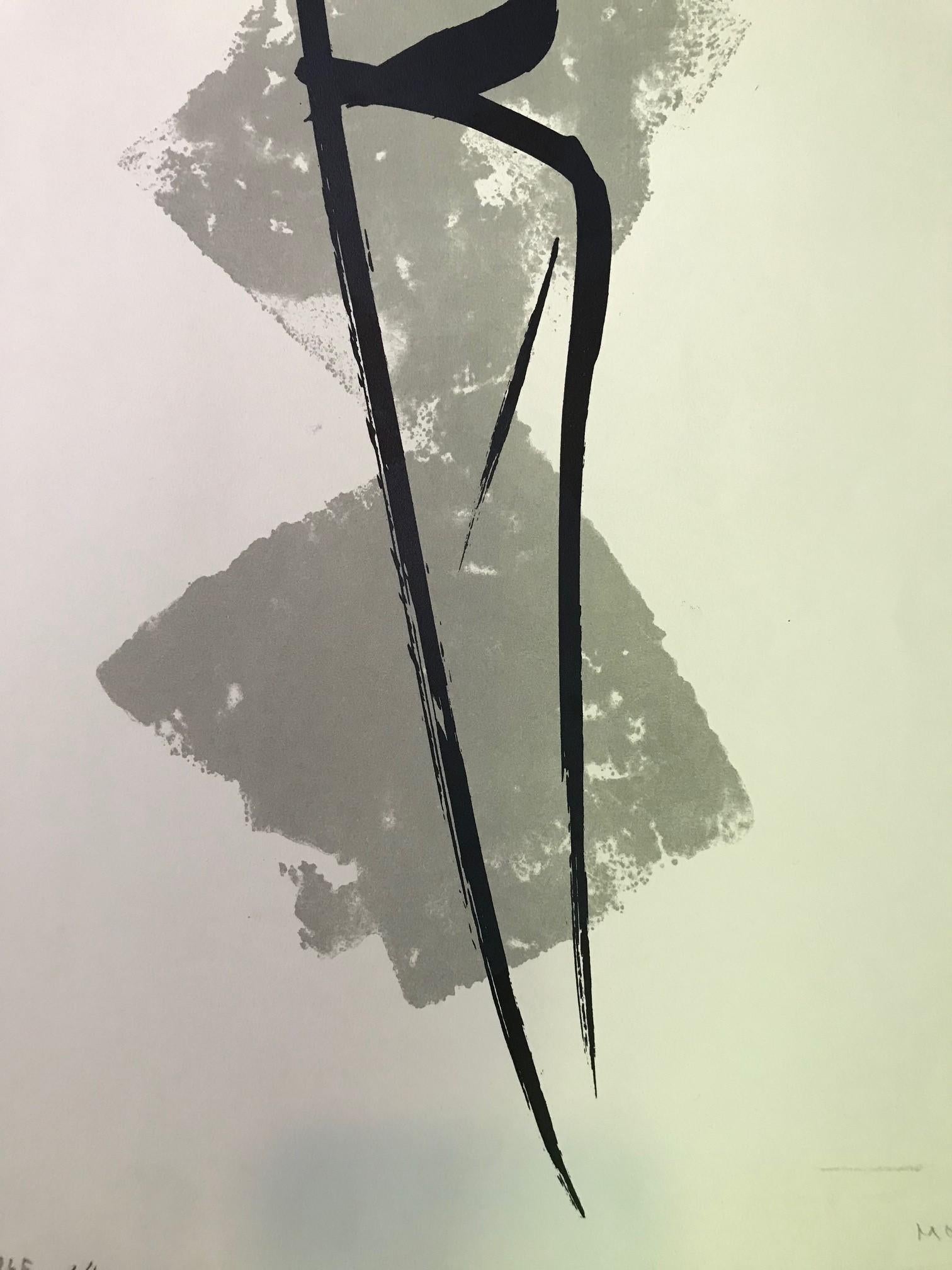 Giapponese Toko Shinoda firma la grande litografia giapponese in edizione limitata Moon, 1965 in vendita