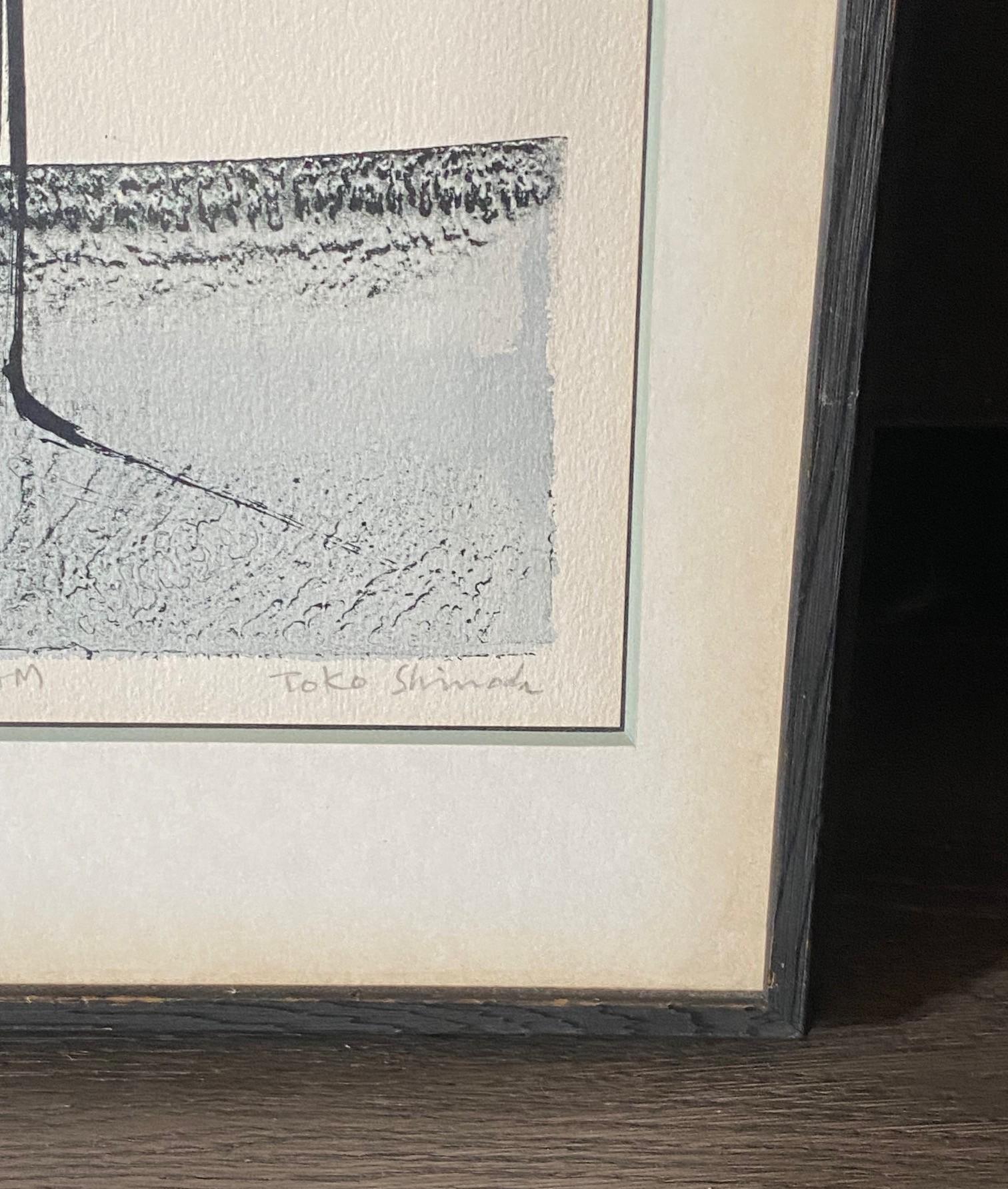 Toko Shinoda Edición Limitada Firmada Litografía japonesa Arroyo Madera en venta