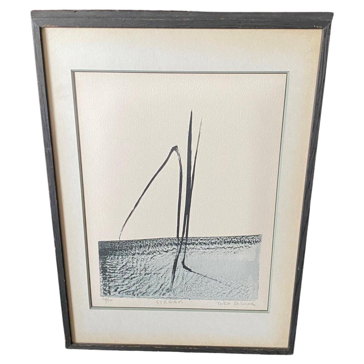 Toko Shinoda Signed Limited Edition Japanese Lithograph Print Stream