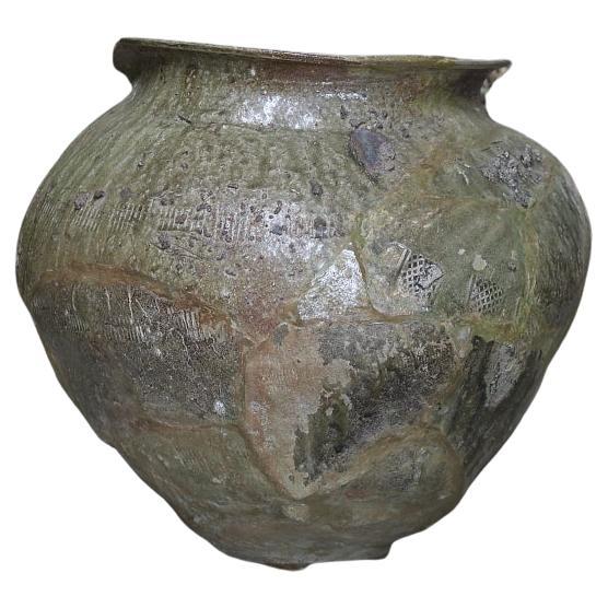Tokoname Sutra Jar, Heian-Kamakura/Japanese Antique/8th-14th Century For Sale