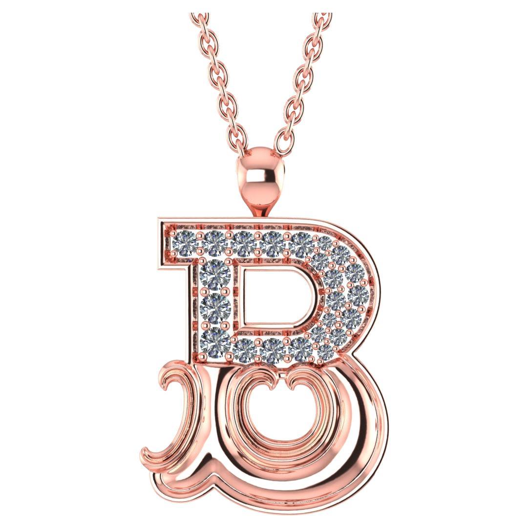 TOKTAM 18k Rose Gold Modern Alphabet \