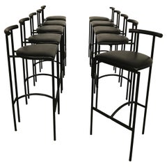 Tokyo bar stool by Rodney Kinsman for OMK Bieffeplast 1980s, set of 10