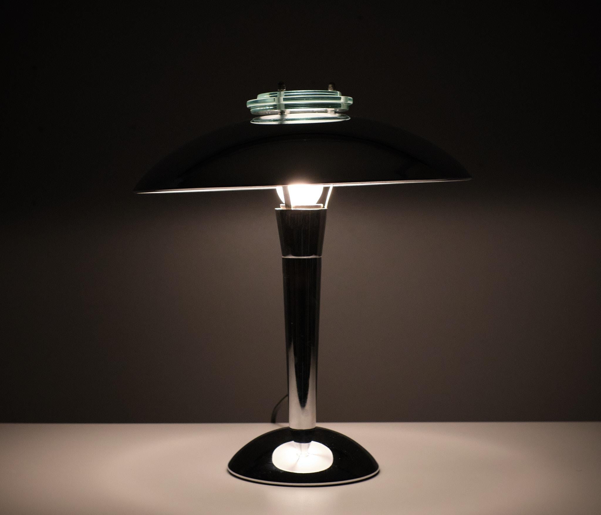 Tokyo Bauhaus Chrome table lamp  1980s Japan  For Sale 1
