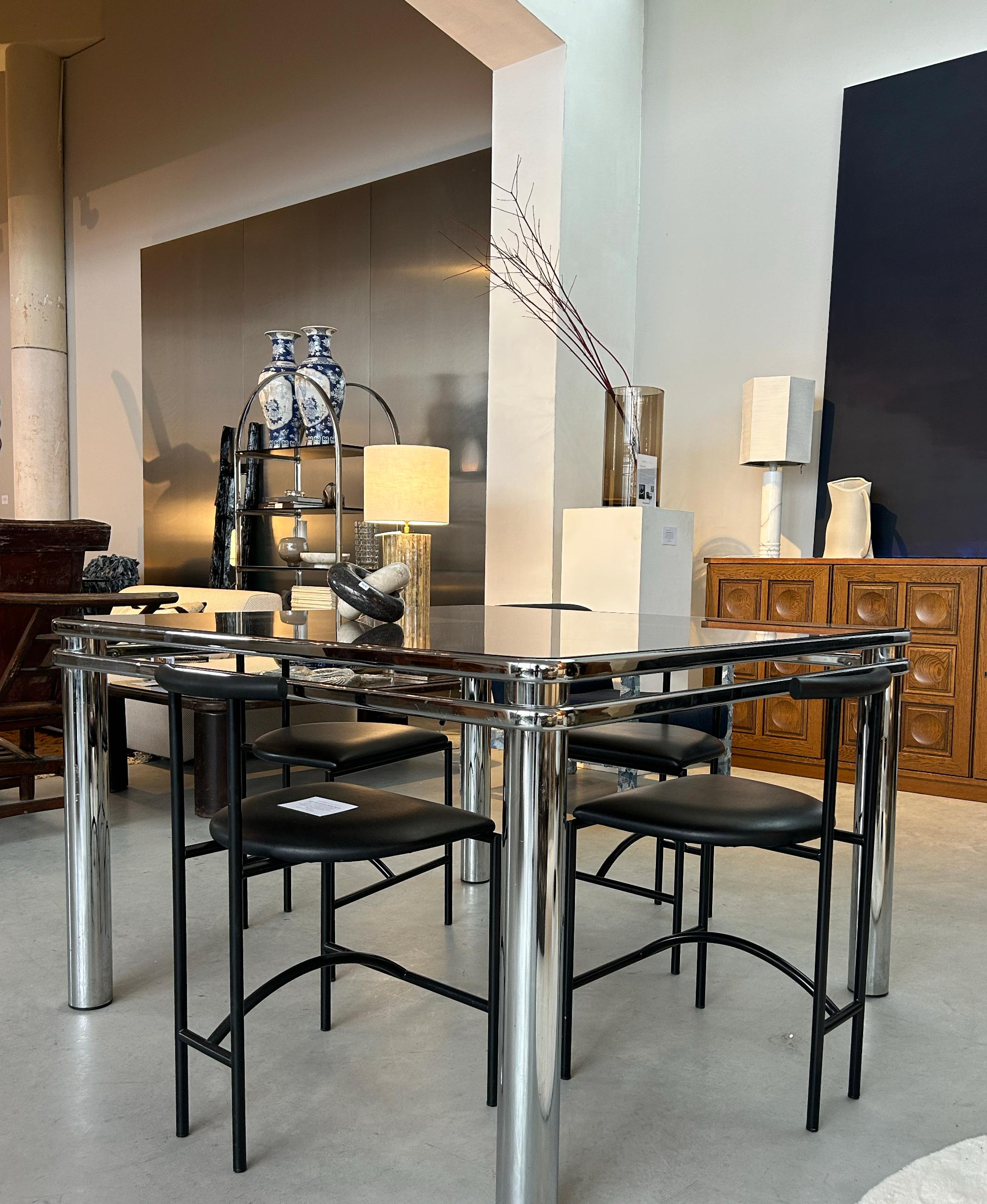 Tokyo Dining Chairs by Rodney Kinsman for Bieffeplast (set of 4), 1980s For Sale 3