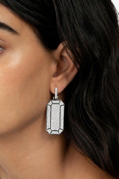 Tokyo Earring Big White Gold Full Pavè