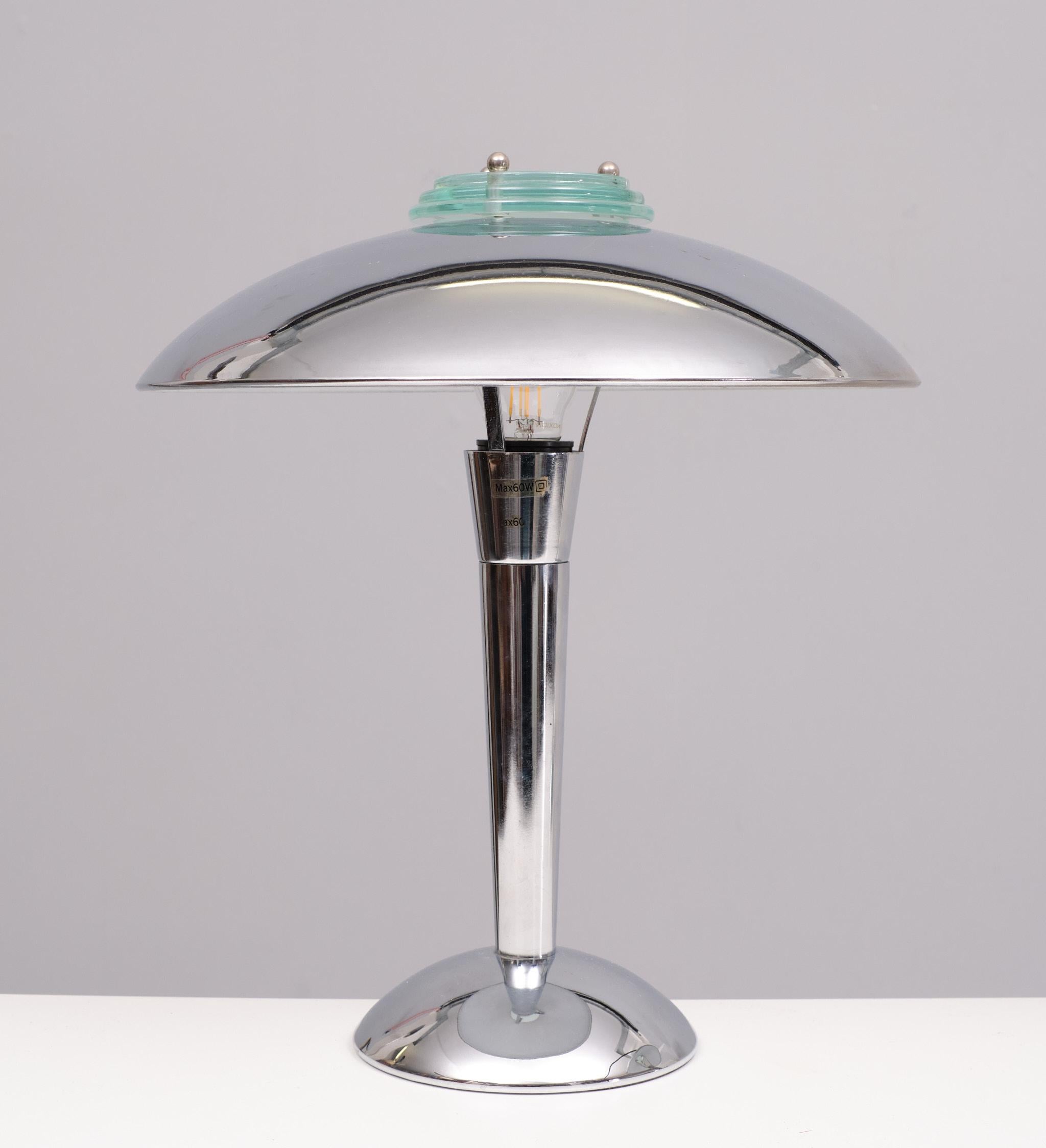 ''Tokio''-Paar  Art Deco Chrom Tischlampen  Japan 1980er Jahre (Japanisch)