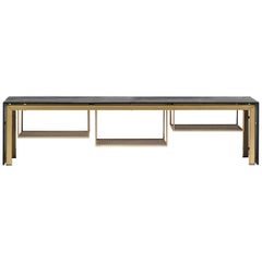 Tokyo TV Bench by Mogg in Black with Gold Finish