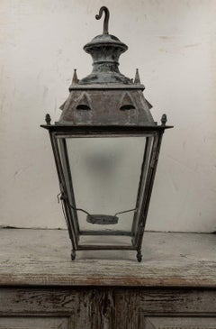 Tole and Glass French Lantern