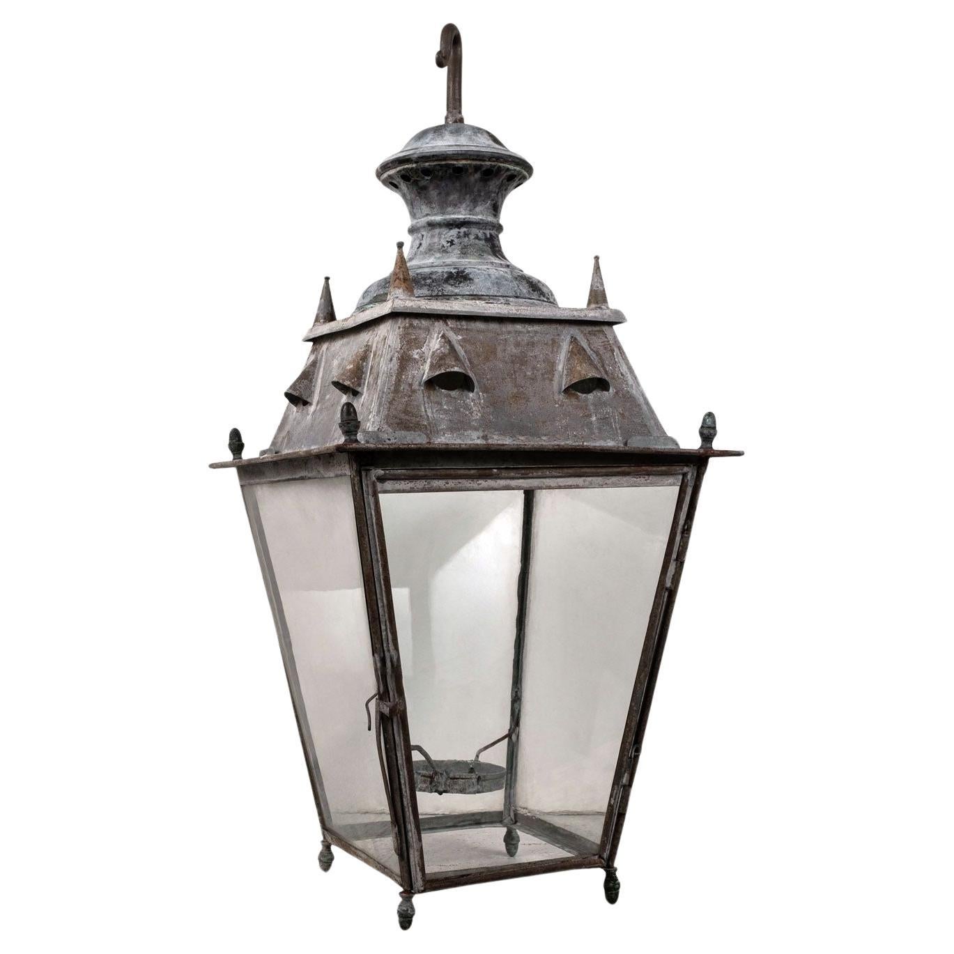 Tole and Glass French Lantern