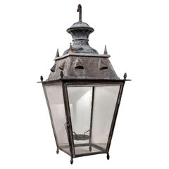 Used Tole and Glass French Lantern