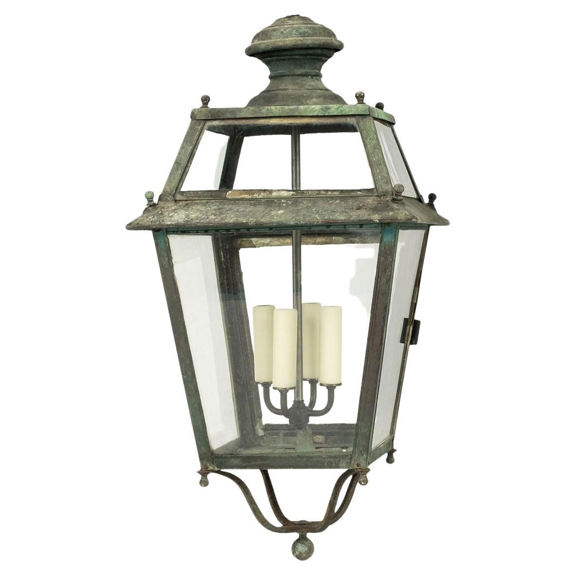 Tole and Glass French Lantern