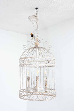 Tole Birdcage Chandelier