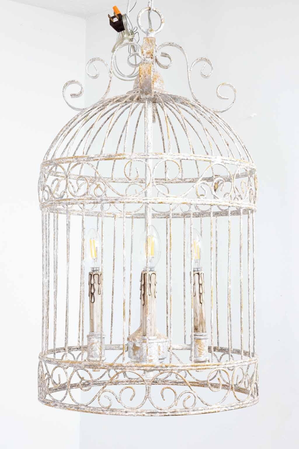 Hollywood Regency Lampadario Tole Birdcage in vendita