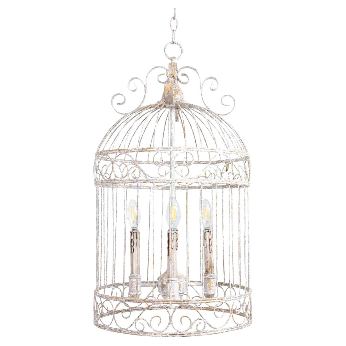 Tole Birdcage Chandelier