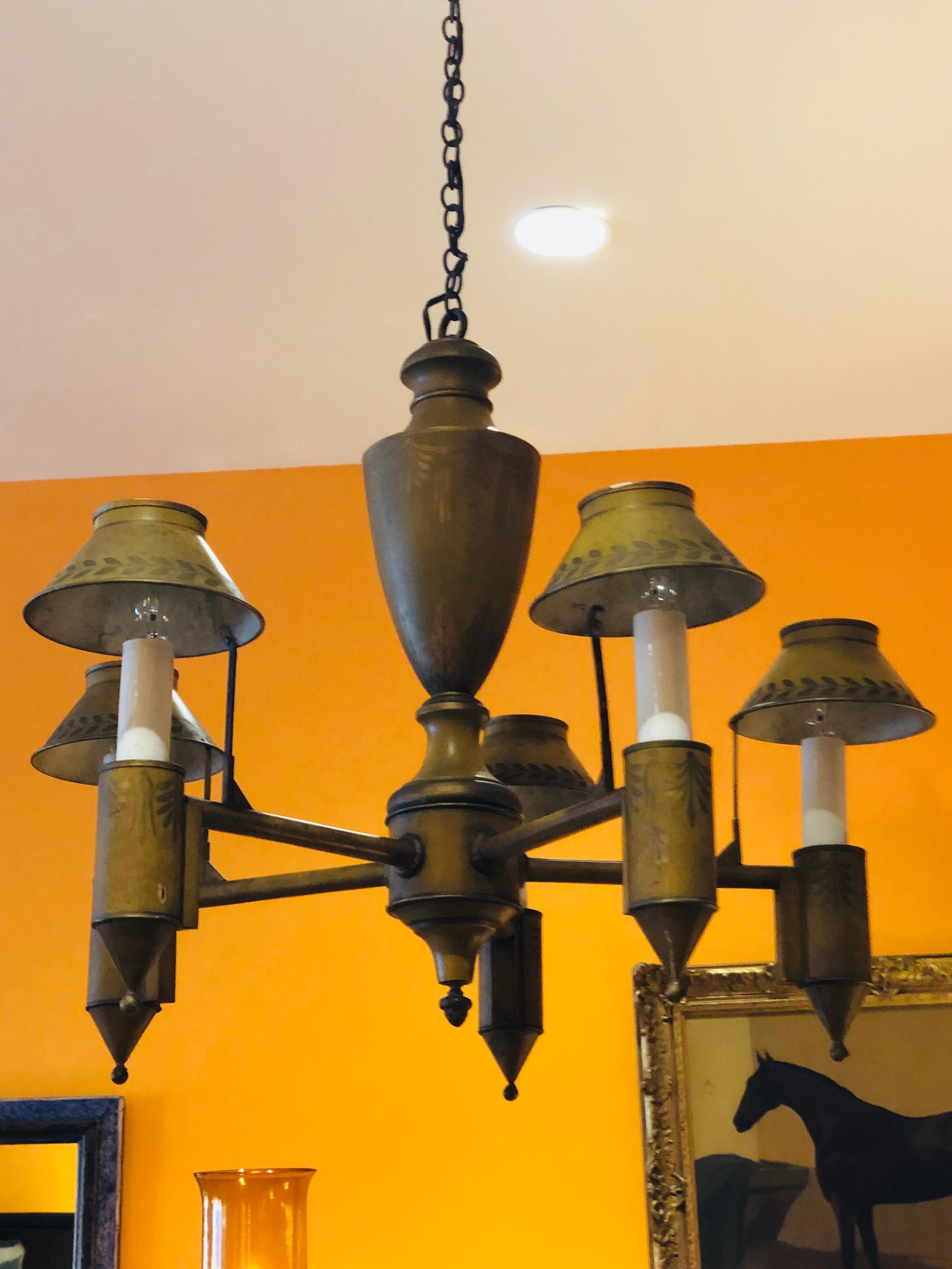 mustard chandelier