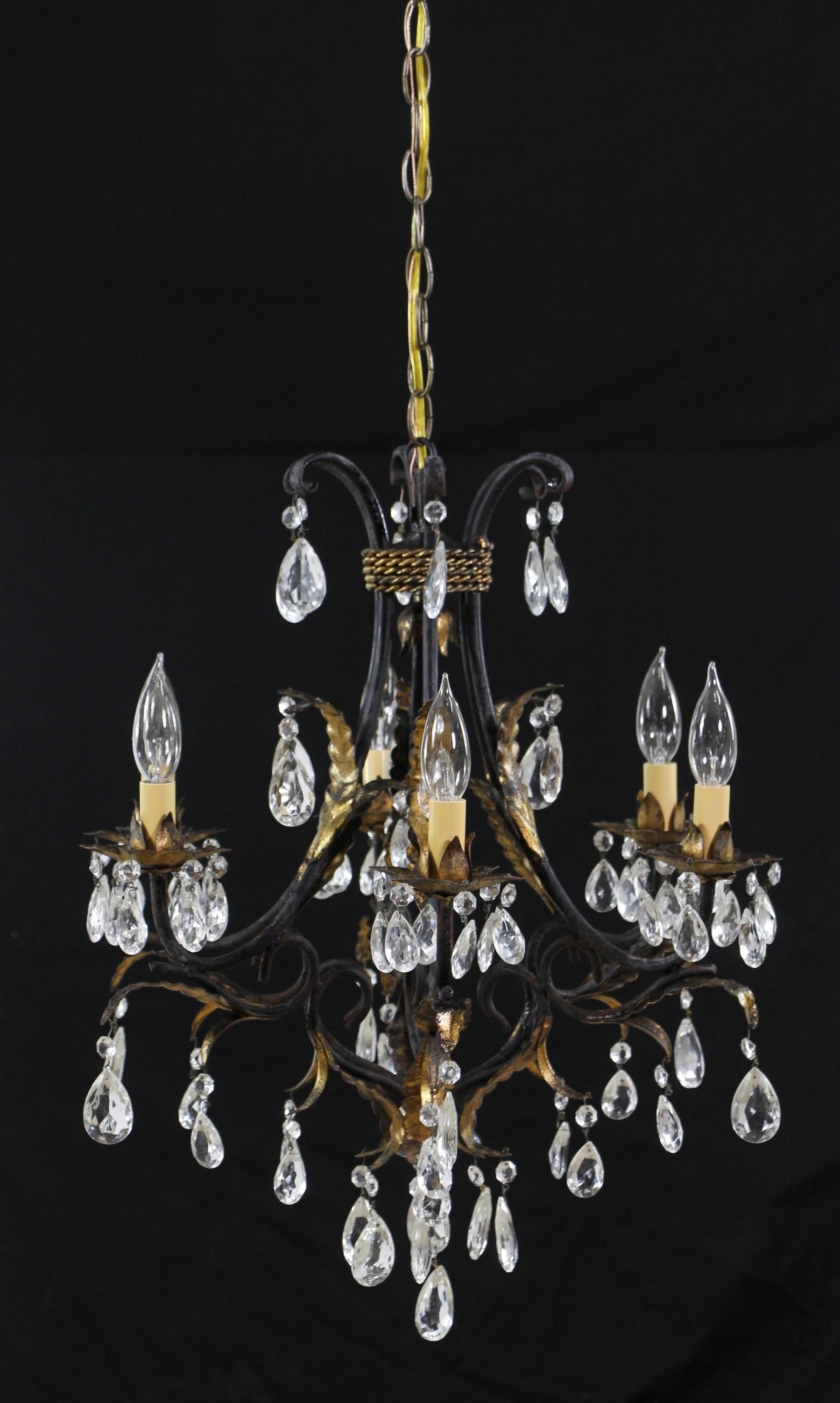 black and gold chandelier