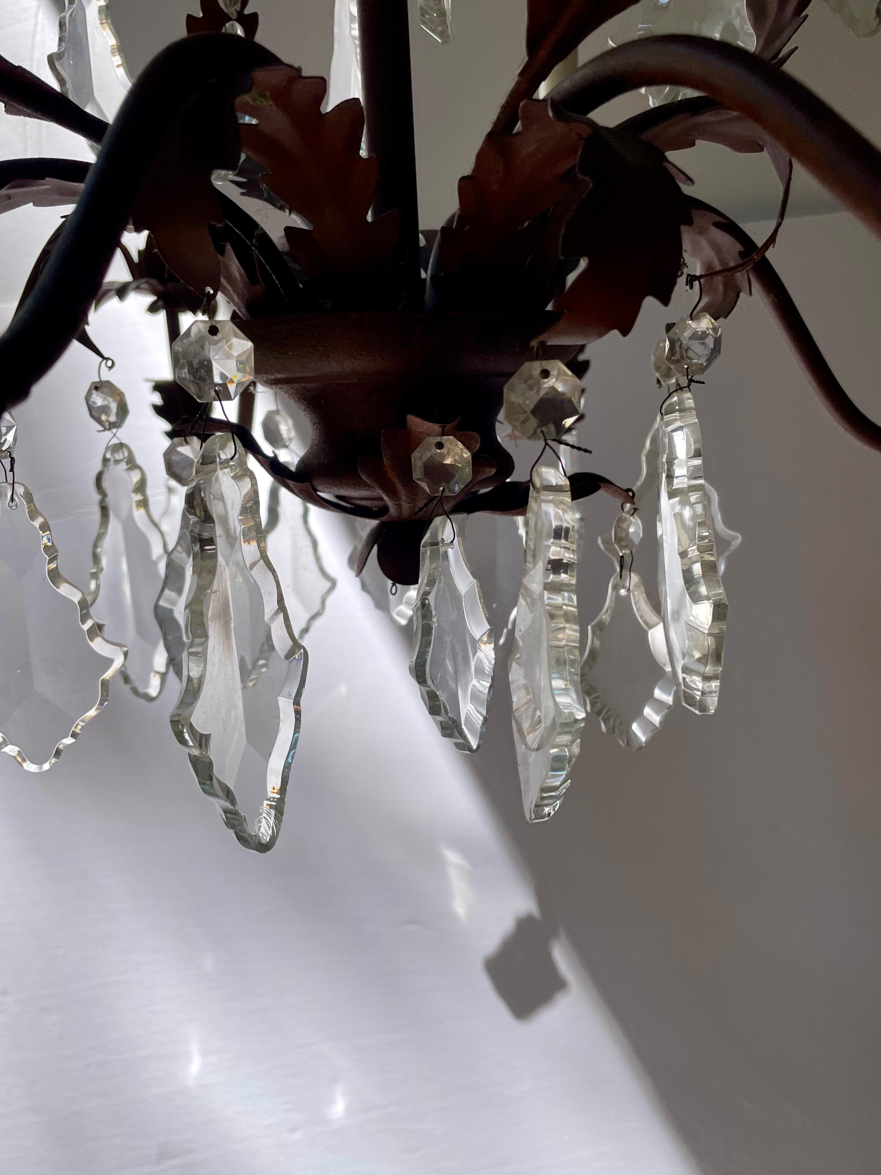 Lampadario in cristallo Tole in vendita 4