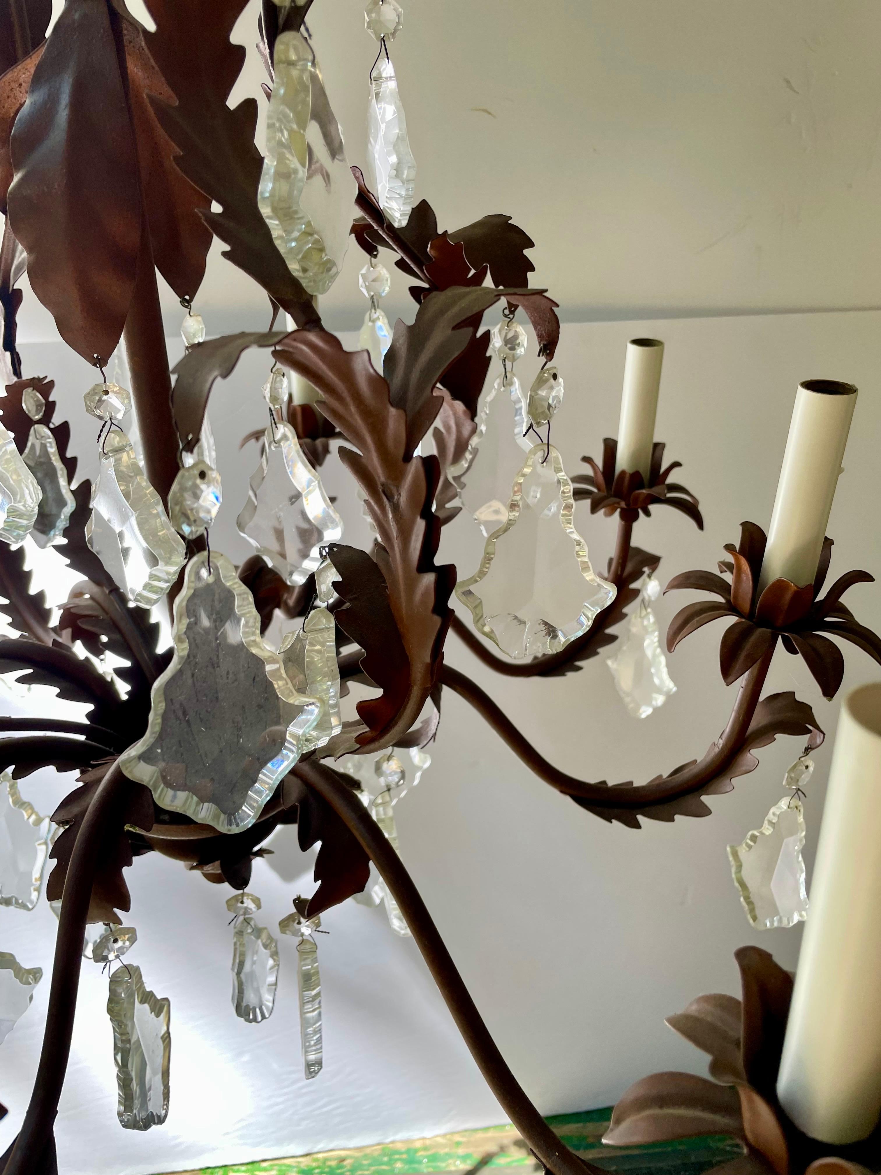 XX secolo Lampadario in cristallo Tole in vendita