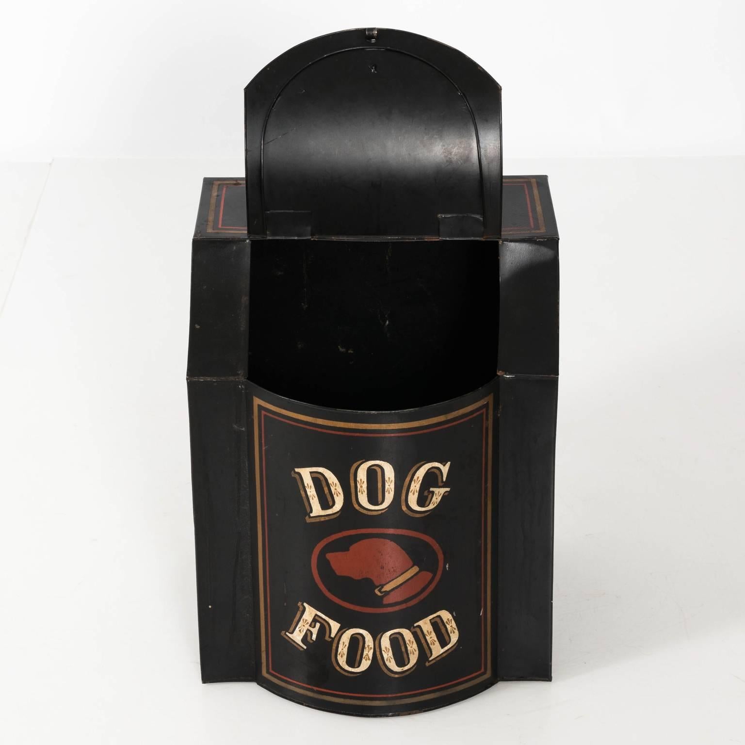 English Tole 'Dog Food' Canister