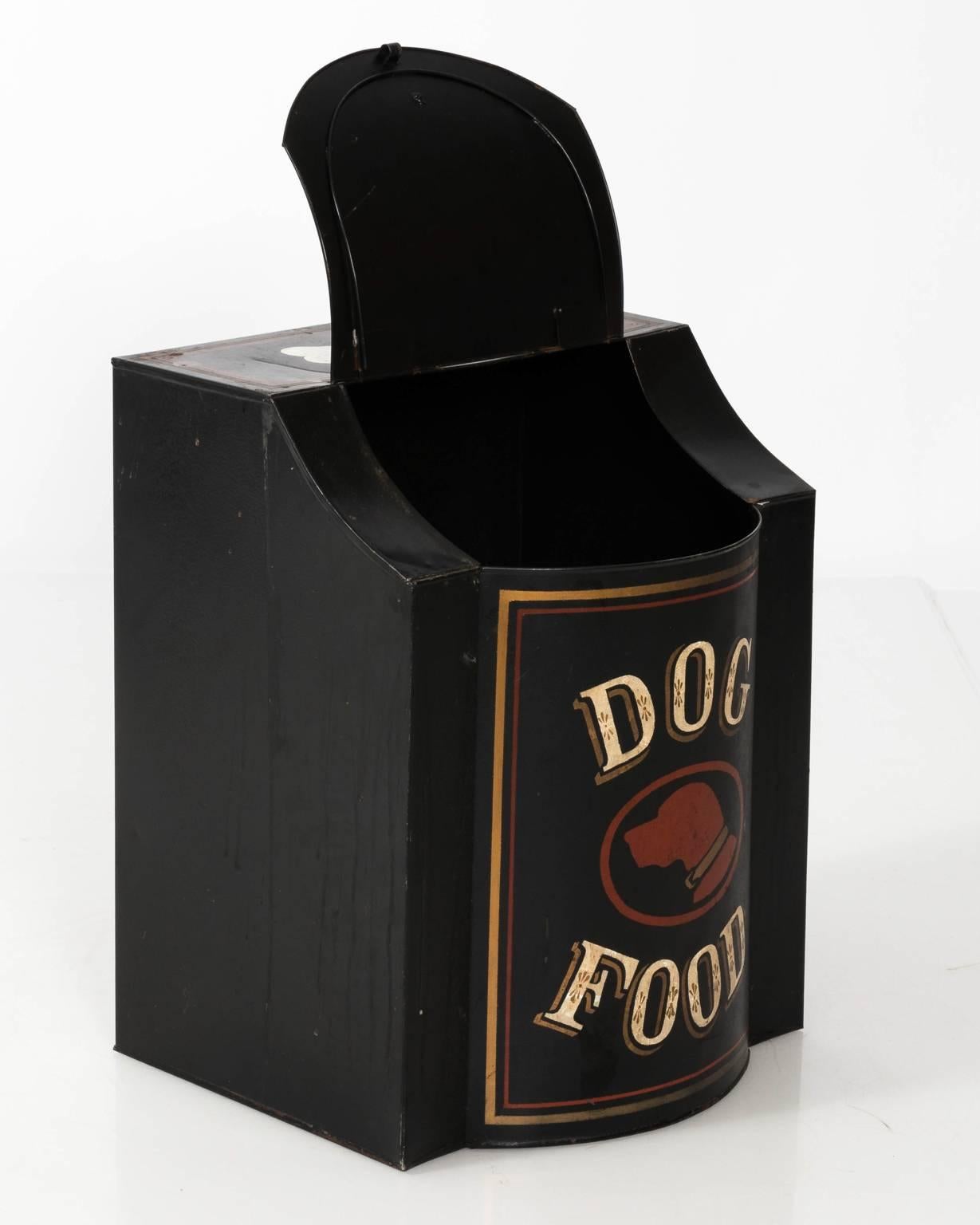 Mid-20th Century Tole 'Dog Food' Canister